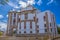 Full panoramic view of the classic baroque building, Lord Jesus da Pedra Sanctuary, Catholic religious building in Obidos,