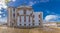 Full panoramic view of the classic baroque building, Lord Jesus da Pedra Sanctuary, Catholic religious building in Obidos,