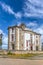 Full panoramic view of the classic baroque building, Lord Jesus da Pedra Sanctuary, Catholic religious building in Obidos,