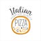 Full Pizza Round Frame Premium Quality Italian Pizza Fast Food Street Cafe Menu Promotion Sign In Simple Hand Drawn