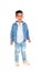 Full portrait of gipsy child with jeans