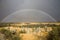 Full rainbow over pinnacles