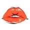 Full red lips beauty injection, makeup illustration art  in vector Sexy lips