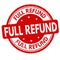 Full refund sign or stamp