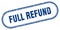 Full refund stamp