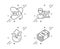 Full rotation, Success business and Organic product icons set. Usd currency sign. Vector