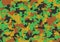 Full Seamless Dirty Army Camouflage Pattern Texture Vector. Military Camo Skin for Decor and Textile.
