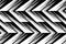 Full Seamless Distressed Zigzag Pattern. Black and White Halftone Lines Dress Fabric Print.