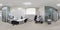 full seamless hdri 360 panorama inside interior of modern research medical laboratory or ophthalmological clinic with equipment