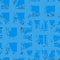 Full Seamless Modern Distressed Square Pattern Vector.