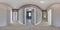 Full seamless spherical hdr panorama 360 degrees angle view in modern entrance hall of corridor rooms in white style in