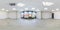 Full seamless spherical hdri 360 panorama in interior of empty white room with repair for office or store with panoramic windows