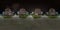 Full seamless spherical hdri night panorama 360 degrees angle view on crossroads of pedestrian street with light in windows of