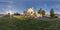 Full seamless spherical hdri panorama 360 degrees angle with decorative medieval style architecture baroque church with jesus