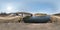 Full seamless spherical hdri panorama 360 degrees angle view bridge on the river in sunny day. background in equirectangular