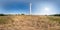 Full seamless spherical hdri panorama 360 degrees angle view near huge windmill propeller in equirectangular projection, VR AR