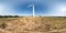 Full seamless spherical hdri panorama 360 degrees angle view near huge windmill propeller in equirectangular projection, VR AR
