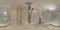 Full seamless spherical hdri panorama 360 degrees inside of large empty shower cabin in the bathroom in equirectangular projection