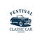 Full service and restoration classic car logo vector