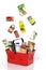 Full shopping basket with products