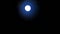 Full snow moon and moonlight on night sky and cloud passing