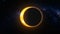 Full solar eclipse. Abstract scientific background