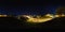 Full spherical 360 by 180 degrees seamless panorama in equirectangular equidistant projection, panorama of night park