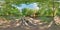 Full spherical 360 degrees seamless panorama in equirectangular equidistant projection, panorama in park green zone, VR content