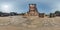 full spherical hdri 360 panorama near stone abandoned ruined tower of portugese church in old goa india in equirectangular