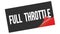 FULL  THROTTLE text on black red sticker stamp