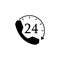 Full time call services solid icon