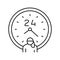 full time nanny line icon vector illustration