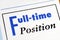 Full time position sign