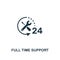 Full Time Support icon. Premium style design from web hosting icon collection. Pixel perfect Full Time Support icon for