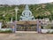 Full view of Lord shiva statue surrounded by hills at Panukonda fort in Anantapur Andhra Pradesh India