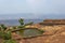 Full view of Padmavati lake from the top,Rajgad fort, Pune,