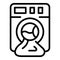 Full wash machine icon outline vector. Household cleanup