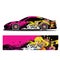 Full wrap racing car abstract vinyl sticker graphics kit