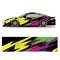 Full wrap racing car abstract vinyl sticker graphics kit auto car