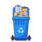 Fulled Transportable Paper Waste Container