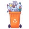 Fulled Transportable Plastic Waste Container