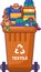 Fulled Transportable Textile Waste Container