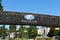 FULLERTON, CALIFORNIA - 21 MAY 2020:  Closeup of the Fullerton College elevated walkway over Chapman Avenue connecting Student