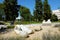 FULLERTON CALIFORNIA - 22 MAY 2020: Fallen David Statue on the campus of California State University Fullerton. Donated by Forest