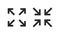 Fullscreen pictogram arrow size icon. Full screen bigger extend video wide web app maximize symbol icon, enlarge.