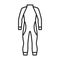 Fullsleeve wetsuit icon. Diving swimsuit