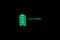 `Fully charged` Glowing green battery charge indicator. Fast charging technology