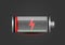 Fully discharged battery icon