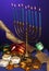 Fully lite Hanukkah menorah