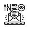 fully managed email marketing line icon vector illustration